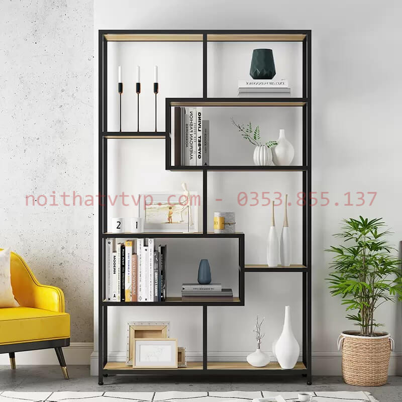 Kệ sắt trang trí phòng khách KTS31